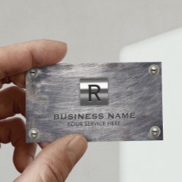 Bouwmonogram Professional Grunge Metal Visitekaartje