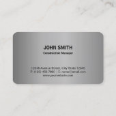 Bouwmonogram Silver - Omhulde Professional Visitekaartje (Achterkant)