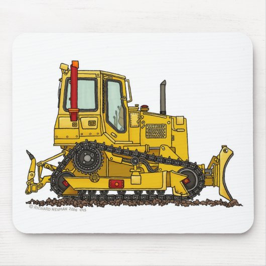 Bouwmuis met schuifwiel voor high drive Bulldozer Muismat (Voorkant)