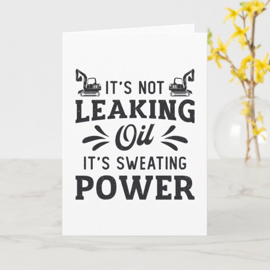 Bouwnijvergraver Het lekt geen olie Kaart (Gele Bloem)