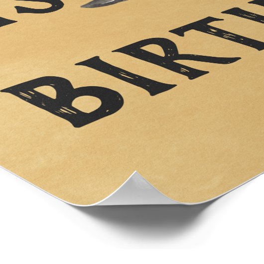 Bouwnijverheid 1e geboortedag — Welkomstteken Poster (Hoek)