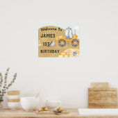 Bouwnijverheid 1e geboortedag — Welkomstteken Poster (Keuken)