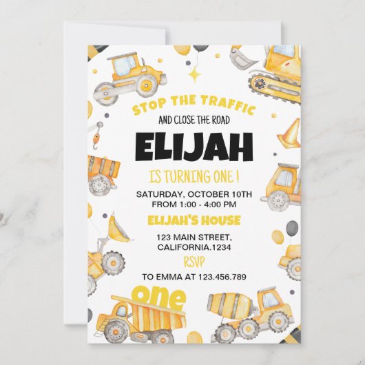 Bouwnijverheid 1e uitnodiging (Voorkant)