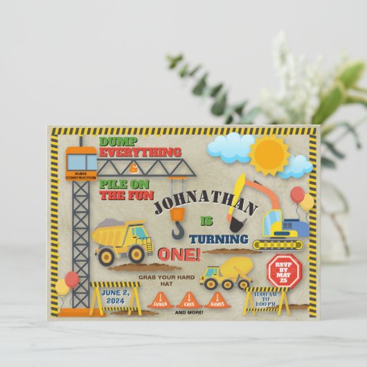 Bouwnijverheid 1e uitnodiging (Staand voorkant)