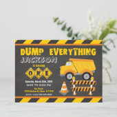 Bouwnijverheid 1e verjaardag Uitnodigingskarton Kaart (Staand voorkant)