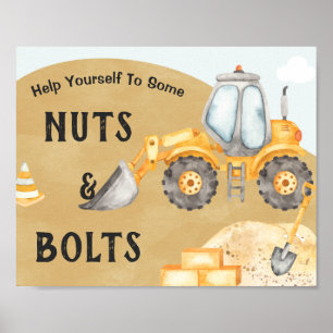 Bouwnijverheid 1e verjaardag van het Teken van de  Poster