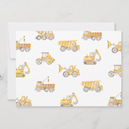 Bouwnijverheid 2e uitnodiging | Vrachtwagen (Achterkant)