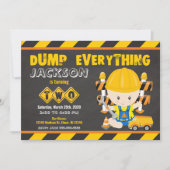 Bouwnijverheid 2e verjaardag Uitnodigingskarton Kaart (Voorkant)