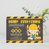 Bouwnijverheid 2e verjaardag Uitnodigingskarton Kaart (Staand voorkant)