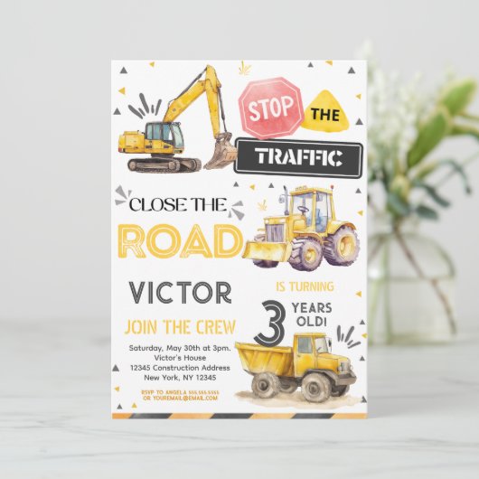 Bouwnijverheid 3e uitnodiging (Staand voorkant)