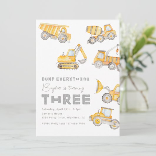 Bouwnijverheid 3e uitnodiging (Staand voorkant)