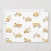 Bouwnijverheid 3e verjaardag Fotouitnodiging Kaart (Achterkant)