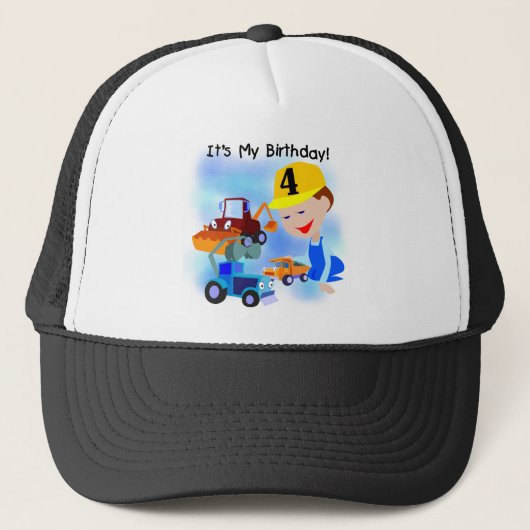 Bouwnijverheid 4e T-shirts en geschenken Trucker Pet (Voorkant)