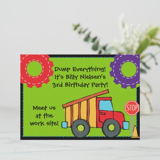  Bouwnijverheid 5 x 7 uitnodiging (Staand voorkant)