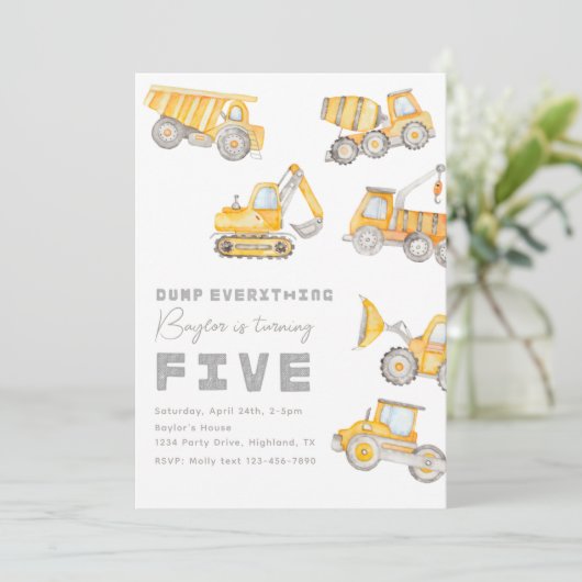 Bouwnijverheid 5e uitnodiging (Staand voorkant)