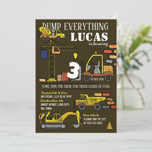 Bouwnijverheid Aannodiging Kaart (Staand voorkant)