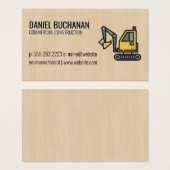 Bouwnijverheid | Achtergrond hout Visitekaartje (Voorkant /achterkant)