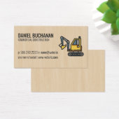 Bouwnijverheid | Achtergrond hout Visitekaartje (Bureau)