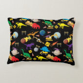 Bouwnijverheid Astronaut Dinosauriërs in de ruimte Accent Kussen (Achterkant)