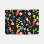 Bouwnijverheid Astronaut Dinosauriërs in de ruimte Fleece Deken (Voorkant (Horizontaal))