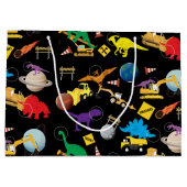 Bouwnijverheid Astronaut Dinosauriërs in de ruimte Groot Cadeauzakje (Achterkant)