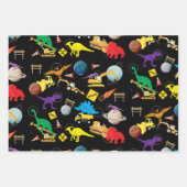 Bouwnijverheid Astronaut Dinosauriërs in de ruimte Inpakpapier Vel (Voorkant 2)