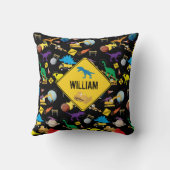 Bouwnijverheid Astronaut Dinosauriërs in de ruimte Kussen (Achterkant)