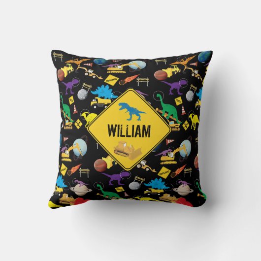 Bouwnijverheid Astronaut Dinosauriërs in de ruimte Kussen (Achterkant)