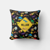 Bouwnijverheid Astronaut Dinosauriërs in de ruimte Kussen (Voorkant)