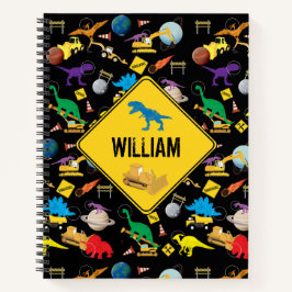 Bouwnijverheid Astronaut Dinosauriërs in de ruimte Notitieboek