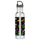 Bouwnijverheid Astronaut Dinosauriërs in de ruimte Waterfles (Achterkant)