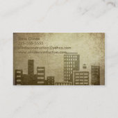 Bouwnijverheid (Beste prijs van vandaag) Visitekaartje (Achterkant)