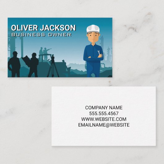 Bouwnijverheid | Bouw Visitekaartje (Voorkant / Achterkant)