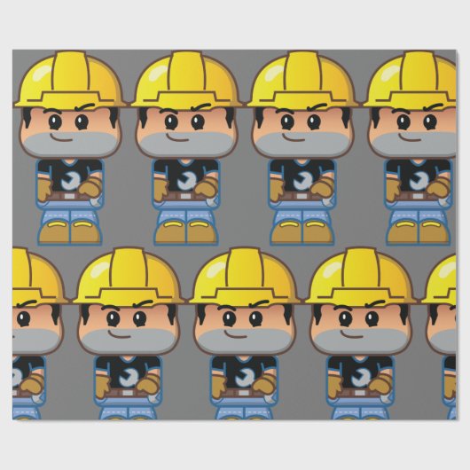 Bouwnijverheid Cadeaupapier (Vlak)