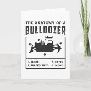 Bouwnijverheid de anatomie van een bulldozer kaart