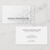Bouwnijverheid Eenvoudig grijs wit Visitekaartje (Voorkant / Achterkant)