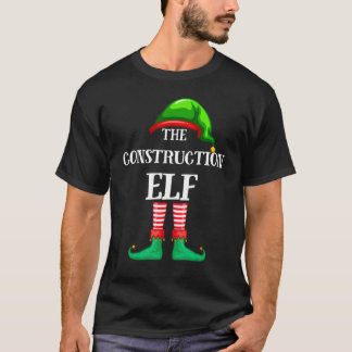 Bouwnijverheid Elf Matching Family Kerstparty P T-shirt