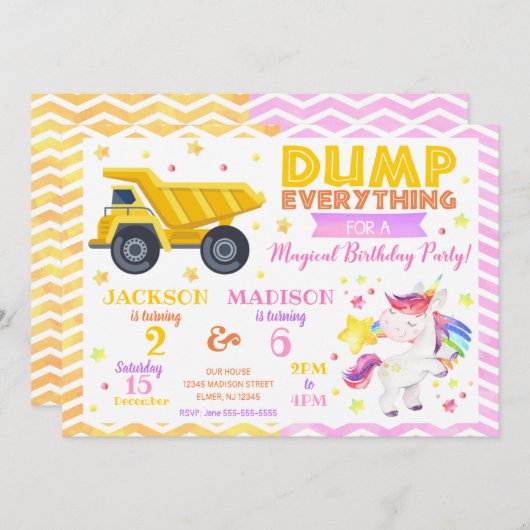 Bouwnijverheid en gezamenlijke uitnodiging van Uni (Voorkant / Achterkant)