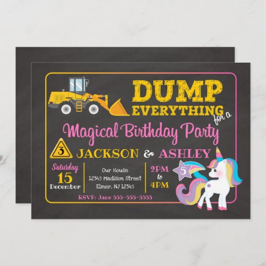 Bouwnijverheid en gezamenlijke uitnodiging van Uni (Voorkant / Achterkant)