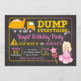 Bouwnijverheid en Prinses Joint Birthday Invitatio Kaart