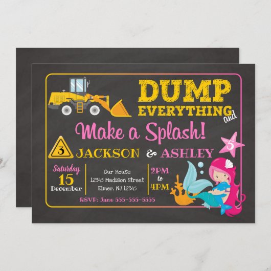 Bouwnijverheid en Zeemeerminnelijke gezamenlijke u Kaart (Voorkant / Achterkant)