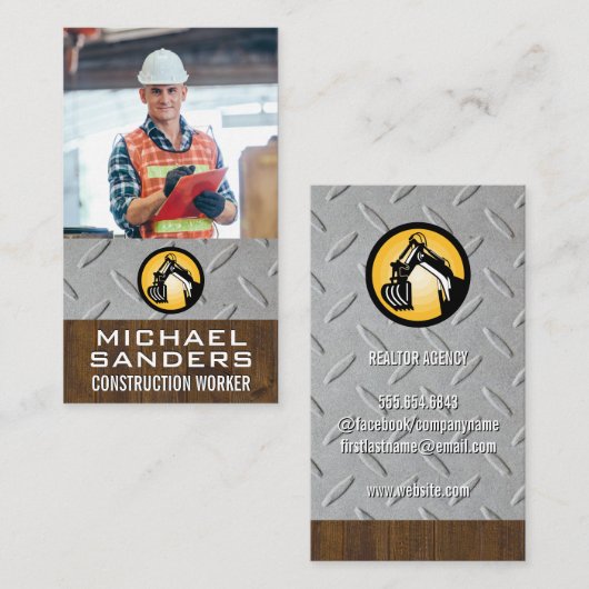 Bouwnijverheid | Foreman Engineer Visitekaartje (Voorkant / Achterkant)
