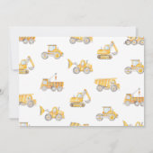 Bouwnijverheid Foto 4th Birthday Invitation Kaart (Achterkant)