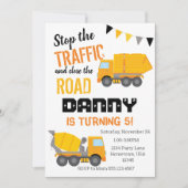 Bouwnijverheid, Gele vrachtwagen Kaart (Voorkant)