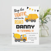 Bouwnijverheid, Gele vrachtwagen Kaart (Staand voorkant)