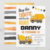 Bouwnijverheid, Gele vrachtwagen Kaart (Voorkant / Achterkant)