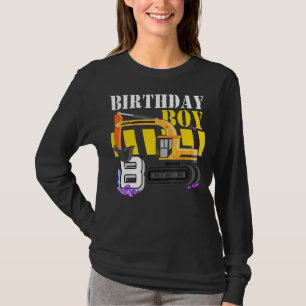 Bouwnijverheid graafmachine 8e verjaardag Jongen 8 T-shirt