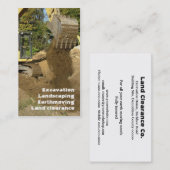 Bouwnijverheid graafmachines visitekaartje (Voorkant / Achterkant)