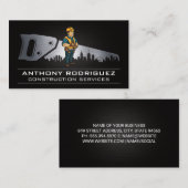 Bouwnijverheid | Hand Saw City Logo Visitekaartje (Voorkant / Achterkant)