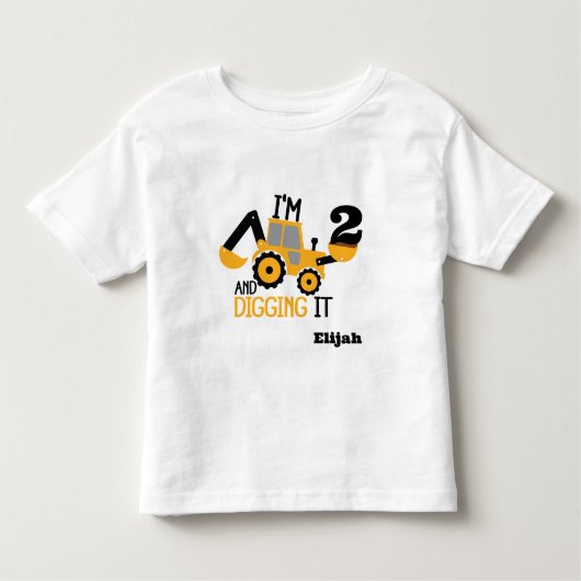 Bouwnijverheid Happy Birthday graven het Leeftijd  Kinder Shirts (Voorkant)